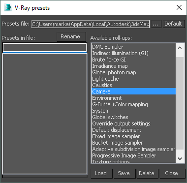 vray presets download
